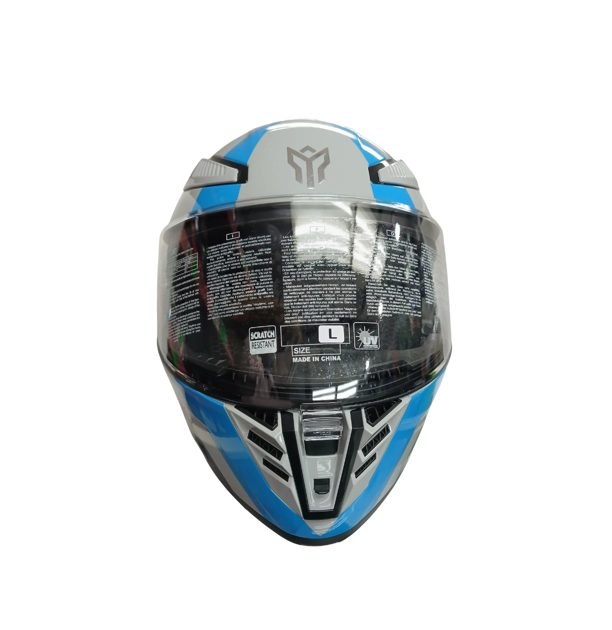 Casco Modular Doble Propósito Molixing Azul Rojo Gris – Doble Visor DOT - Imagen 2