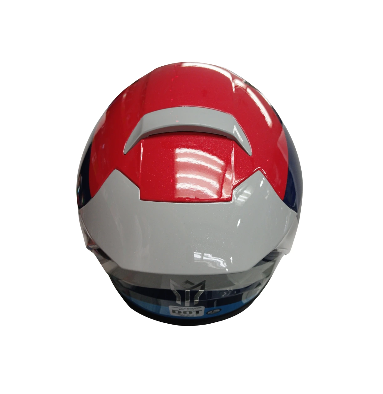 Casco Modular Doble Propósito Molixing Azul Rojo Gris – Doble Visor DOT - Imagen 5