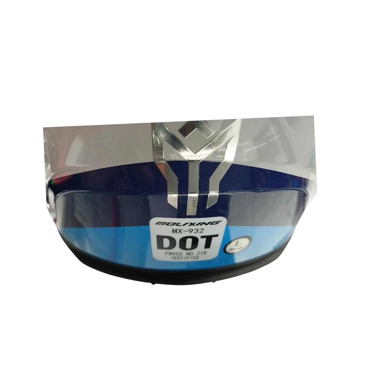 Casco Modular Doble Propósito Molixing Azul Rojo Gris – Doble Visor DOT - Imagen 6