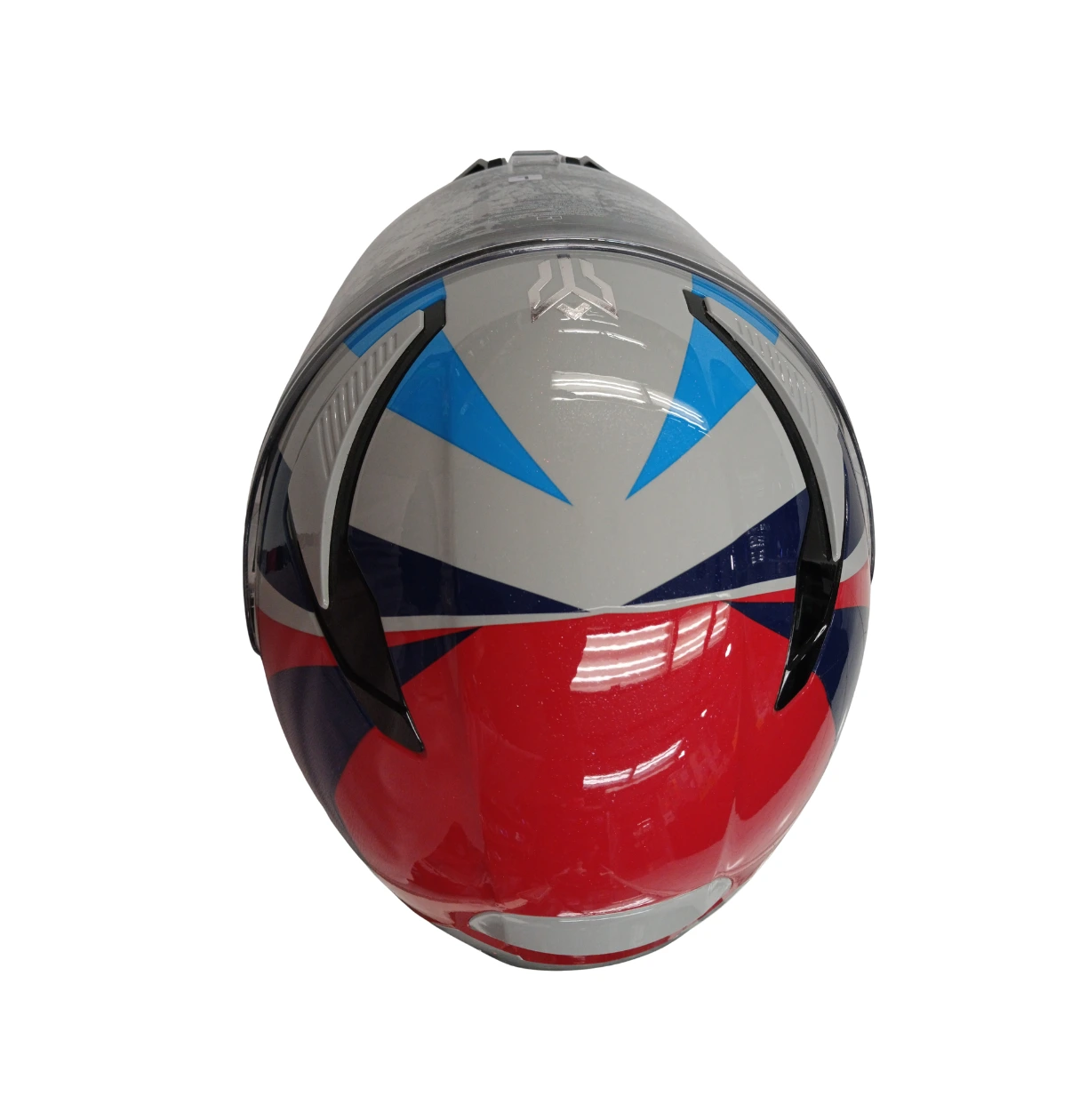 Casco Modular Doble Propósito Molixing Azul Rojo Gris – Doble Visor DOT - Imagen 4