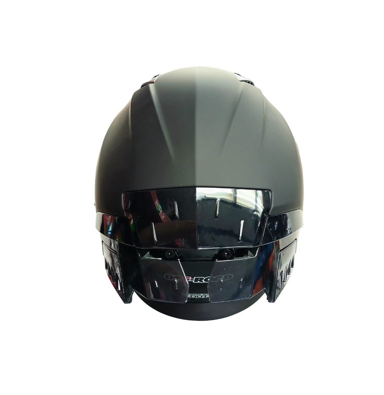 Casco Modular Doble Propósito Negro Mate con Doble Visor – Certificado DOT - Imagen 5
