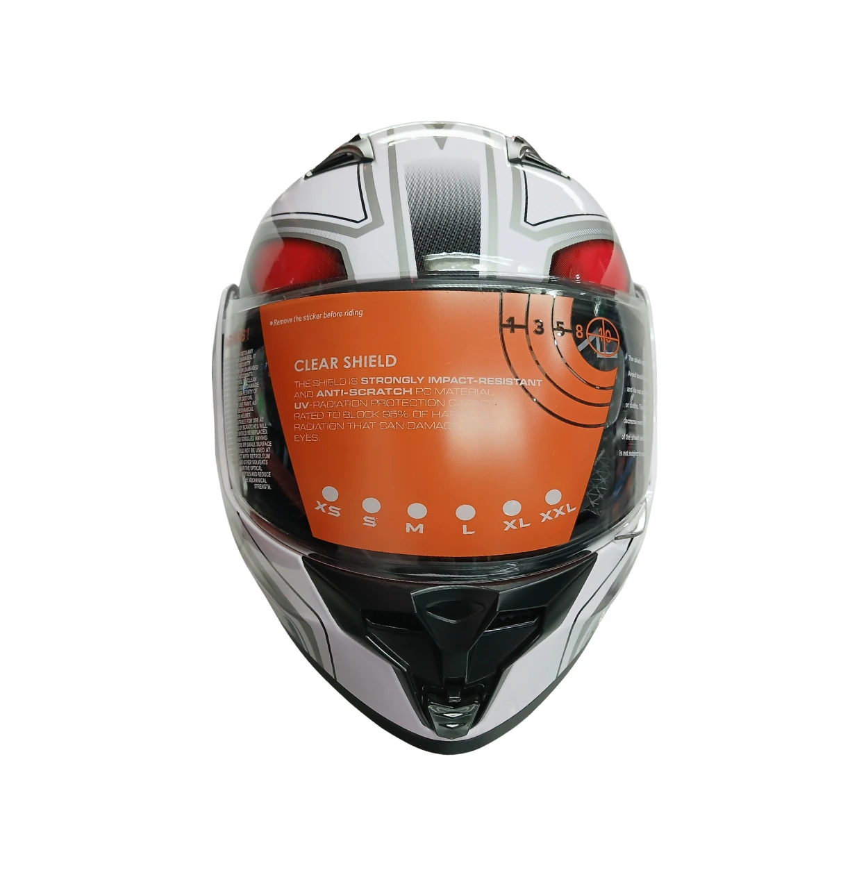 Casco Modular Doble Propósito Blanco con Gris y Negro – Doble Visor DOT - Imagen 2