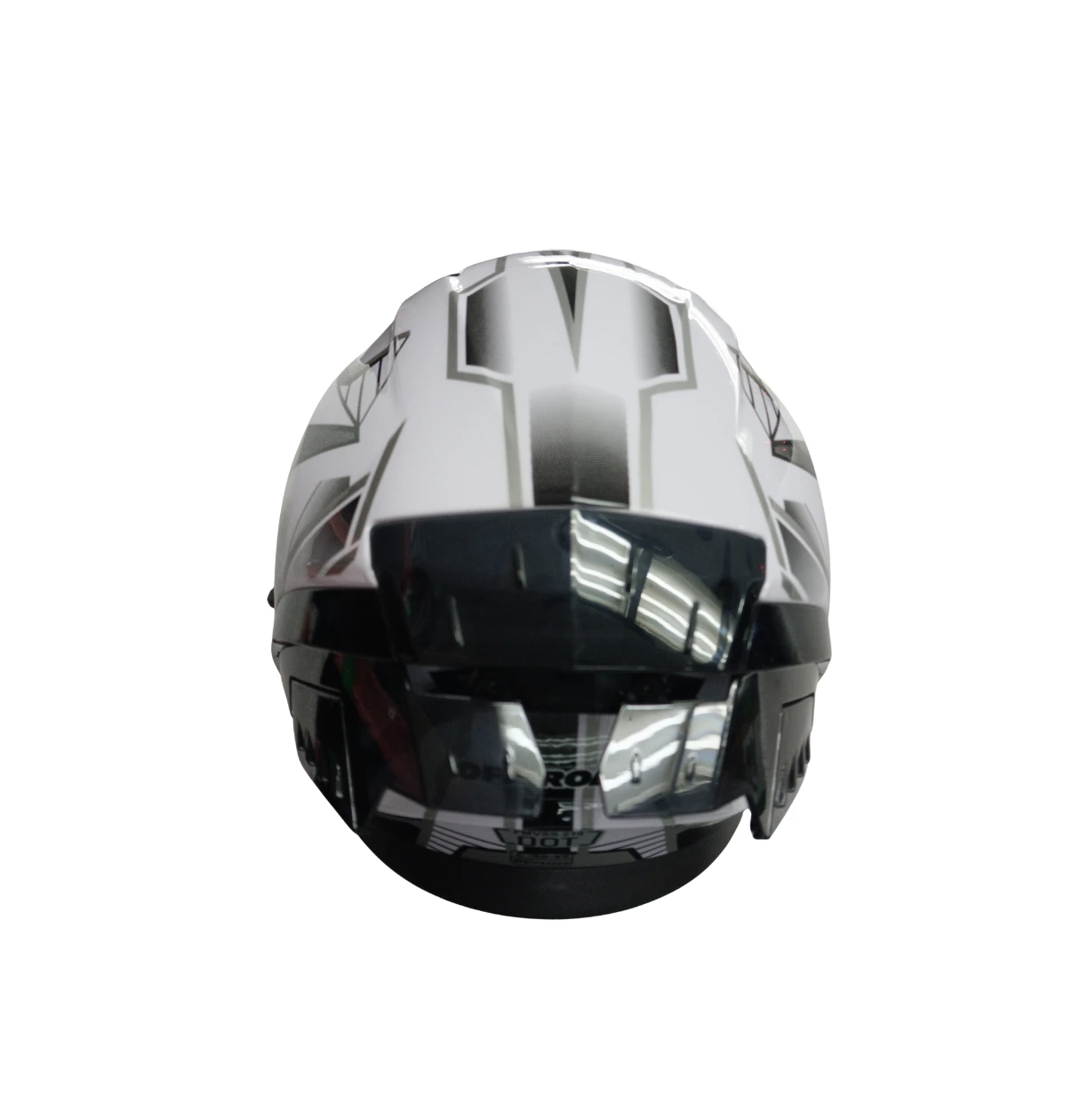 Casco Modular Doble Propósito Blanco con Gris y Negro – Doble Visor DOT - Imagen 4