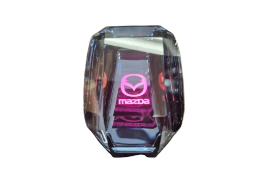 Pomo de Palanca de Cambios Cristal K9 con Logo Mazda - Luz LED Táctil RGB (Recargable)