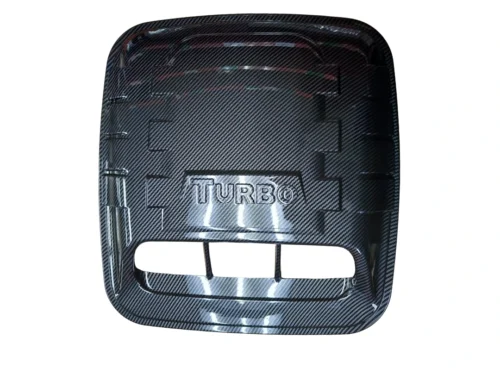 Toma de Aire Decorativa para Capó "Turbo" - Estilo Fibra de Carbono (Universal)